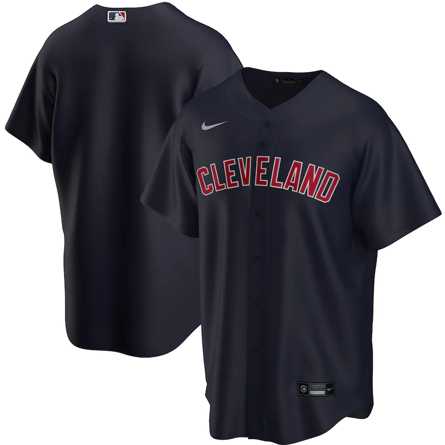 Men's Cleveland Indians Black Base Stitched Jersey
